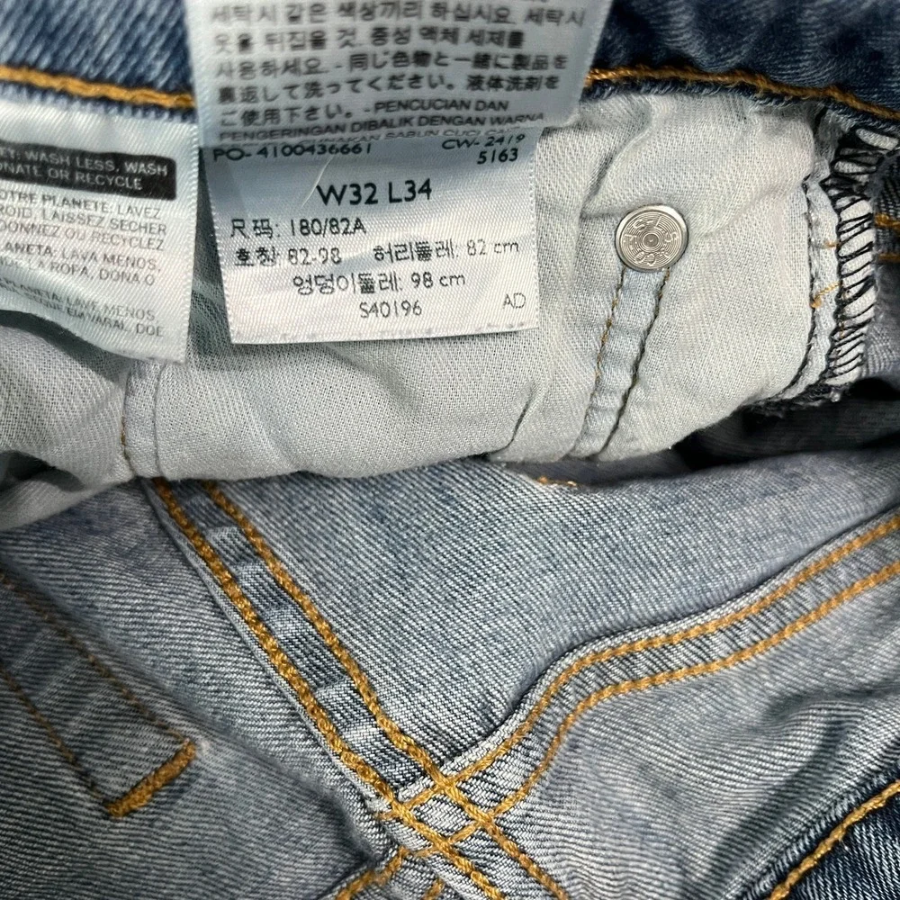 Levi's 511 Jeans Mens Size 32X34 Blue Medium Wash Denim Straight Leg‎ Everyday